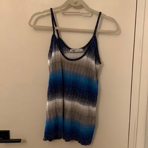 Zara Metallic thread knit top